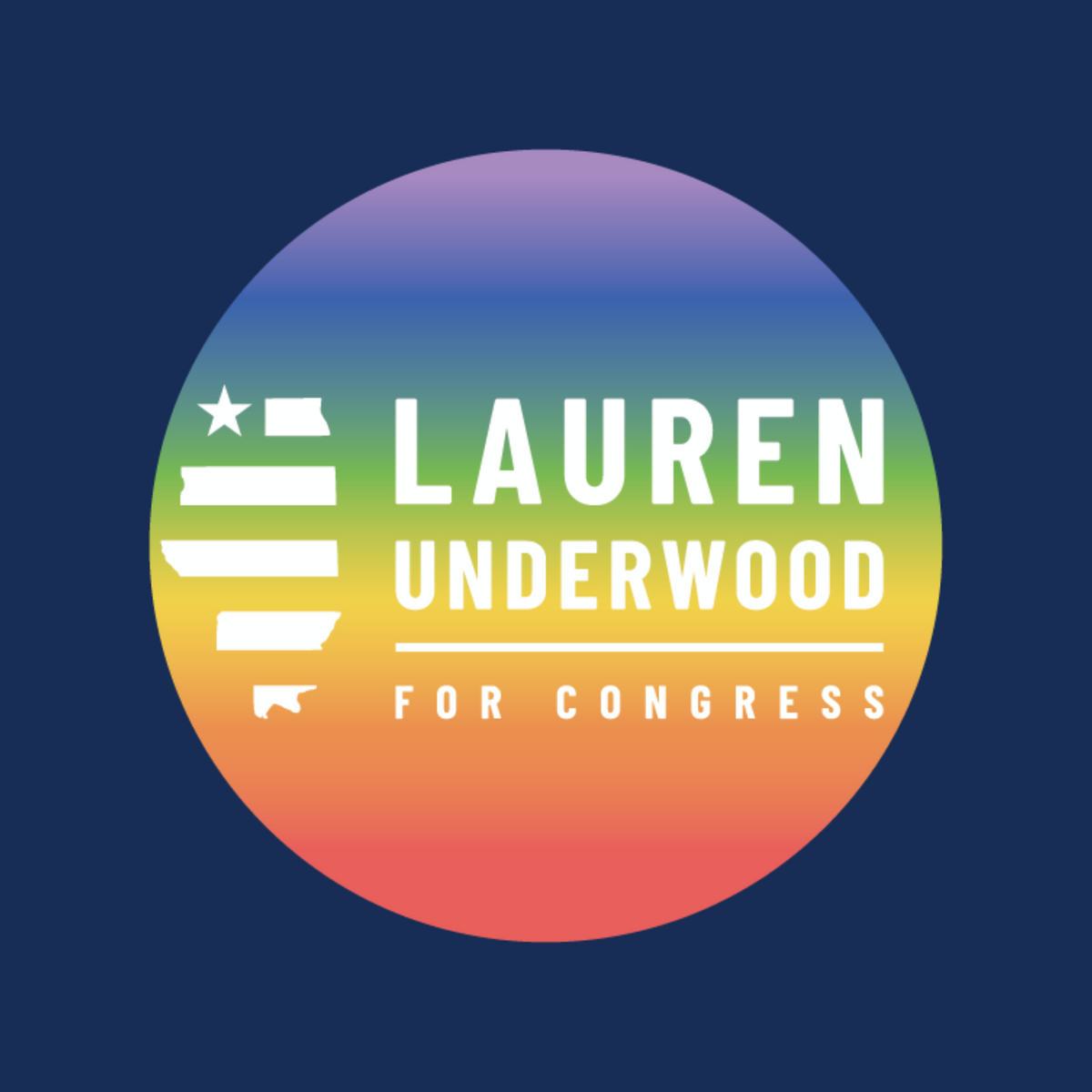 Lauren Underwood Pride Logo Tattoo 10-Pack